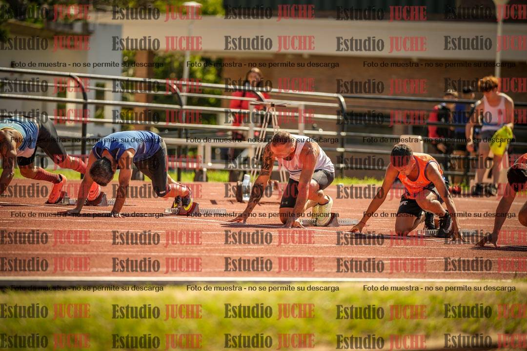 Fotos de los 100 m llanos de varones