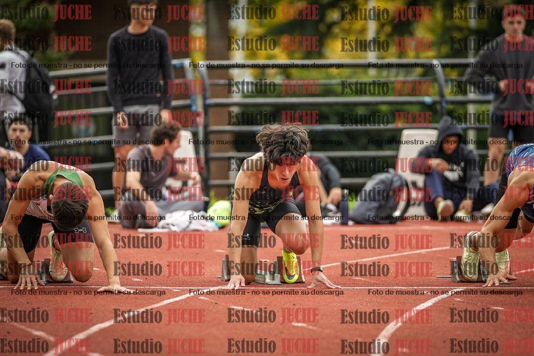 Fotos de los 100 m llanos de varones