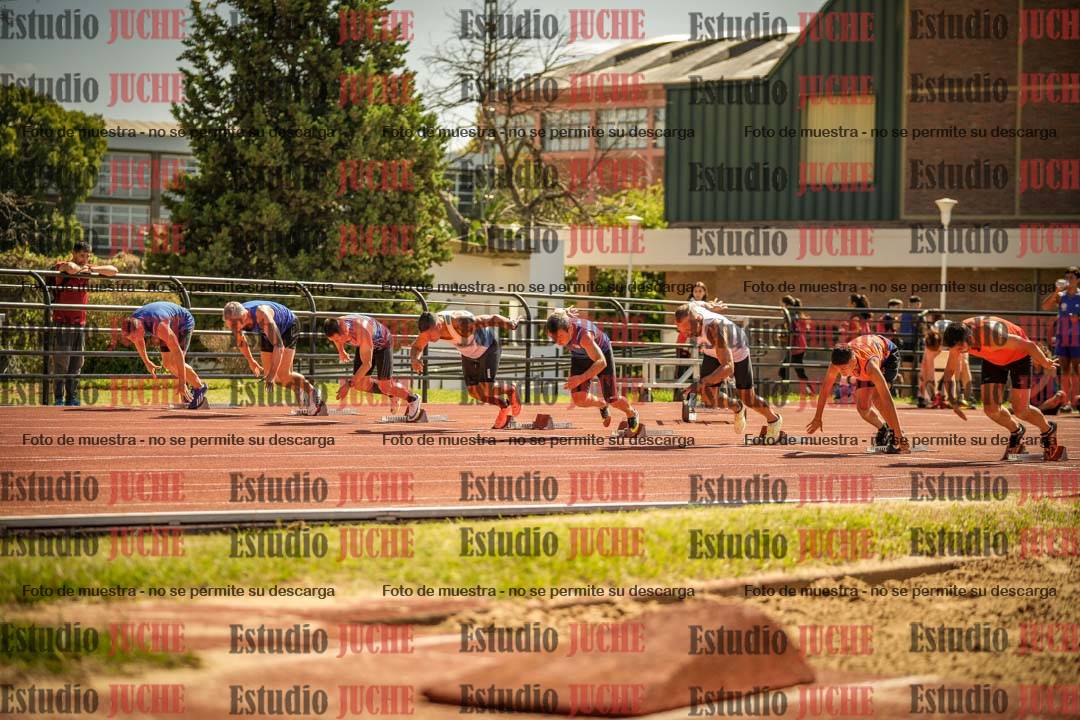 Fotos de los 100 m llanos de varones