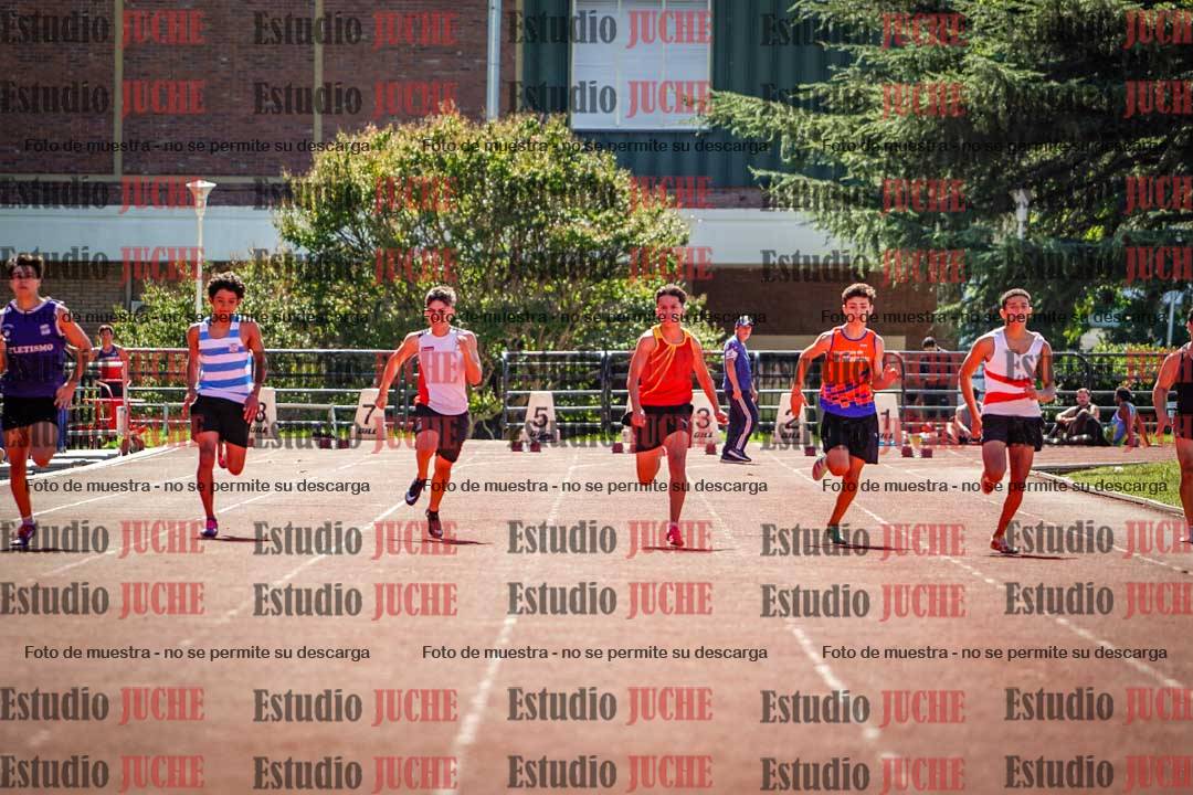 Fotos de los 100 m llanos de varones