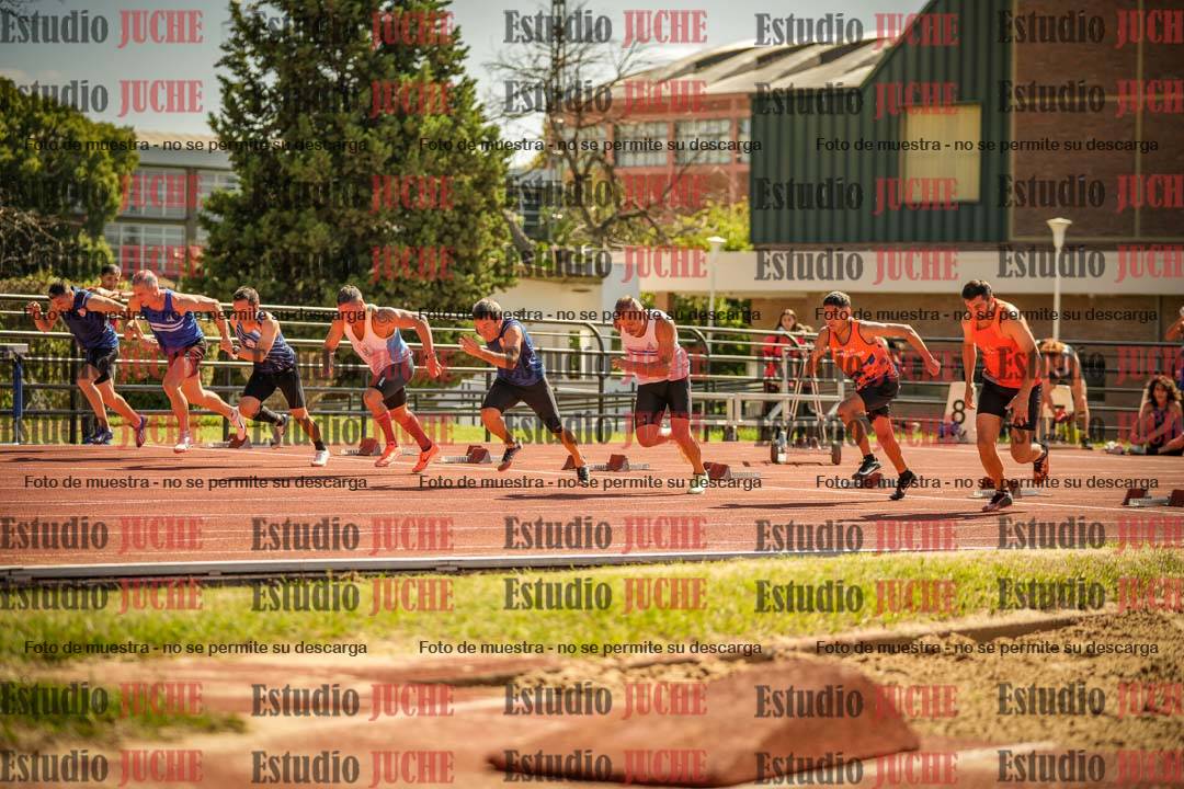 Fotos de los 100 m llanos de varones
