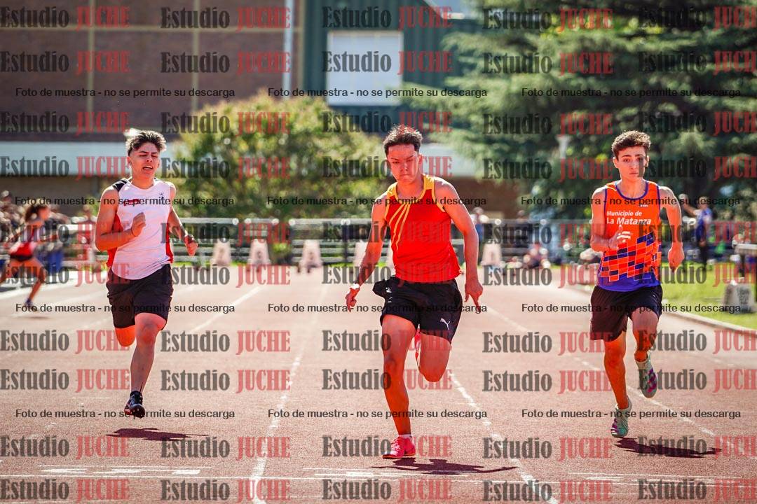 Fotos de los 100 m llanos de varones