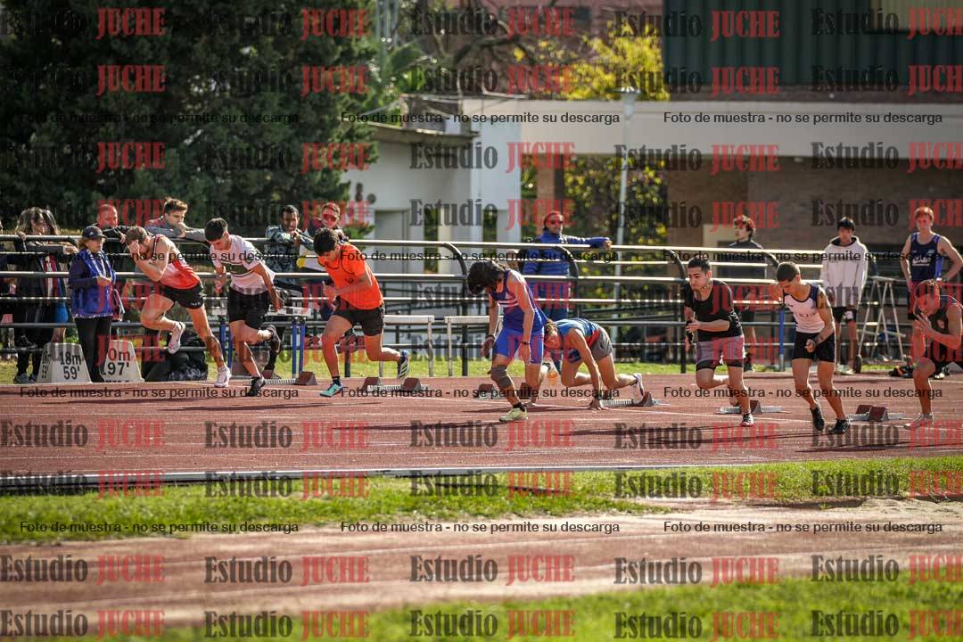 Fotos de los 100 m llanos de varones