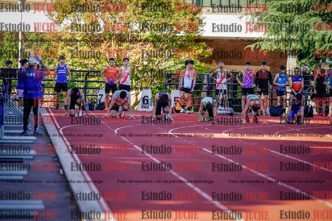 Fotos de los 100 m llanos de varones