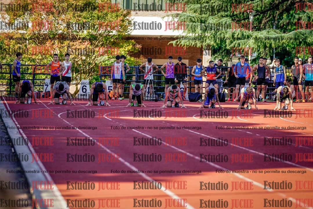 Fotos de los 100 m llanos de varones
