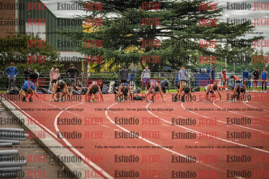 Fotos de los 100 m llanos de varones