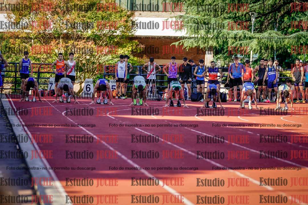 Fotos de los 100 m llanos de varones