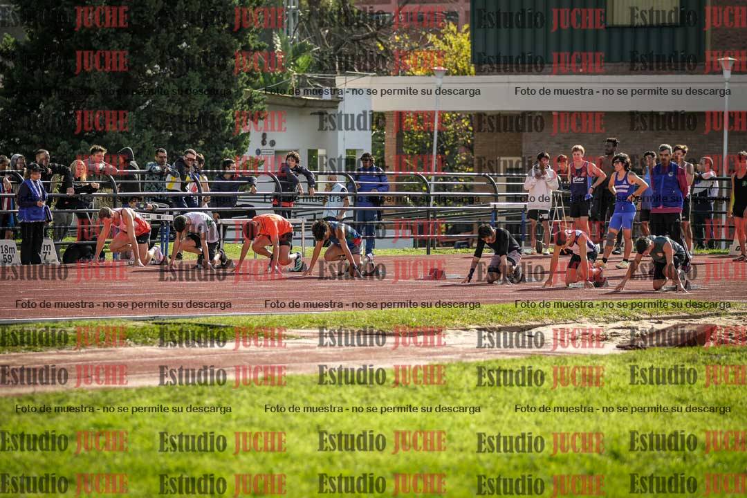 Fotos de los 100 m llanos de varones