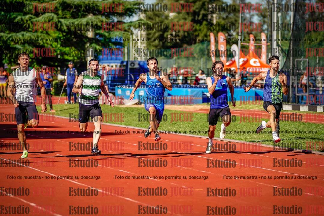Fotos de los 100 m llanos de varones