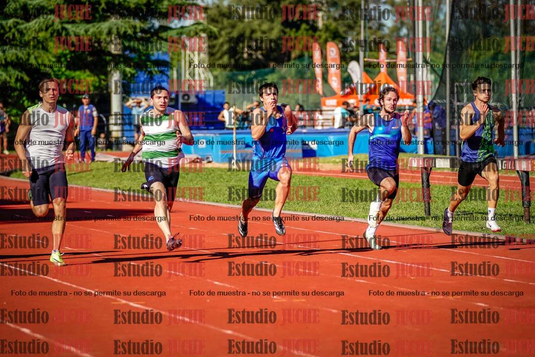 Fotos de los 100 m llanos de varones