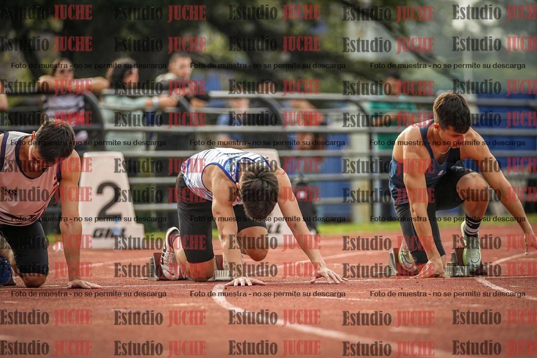 Fotos de los 100 m llanos de varones