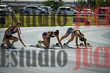 Fotos de los 100 m con vallas de mujeres - serie 1
