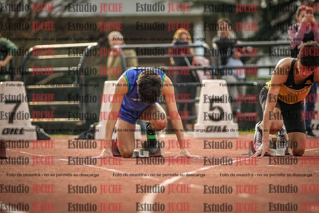 Fotos de los 100 m llanos de varones