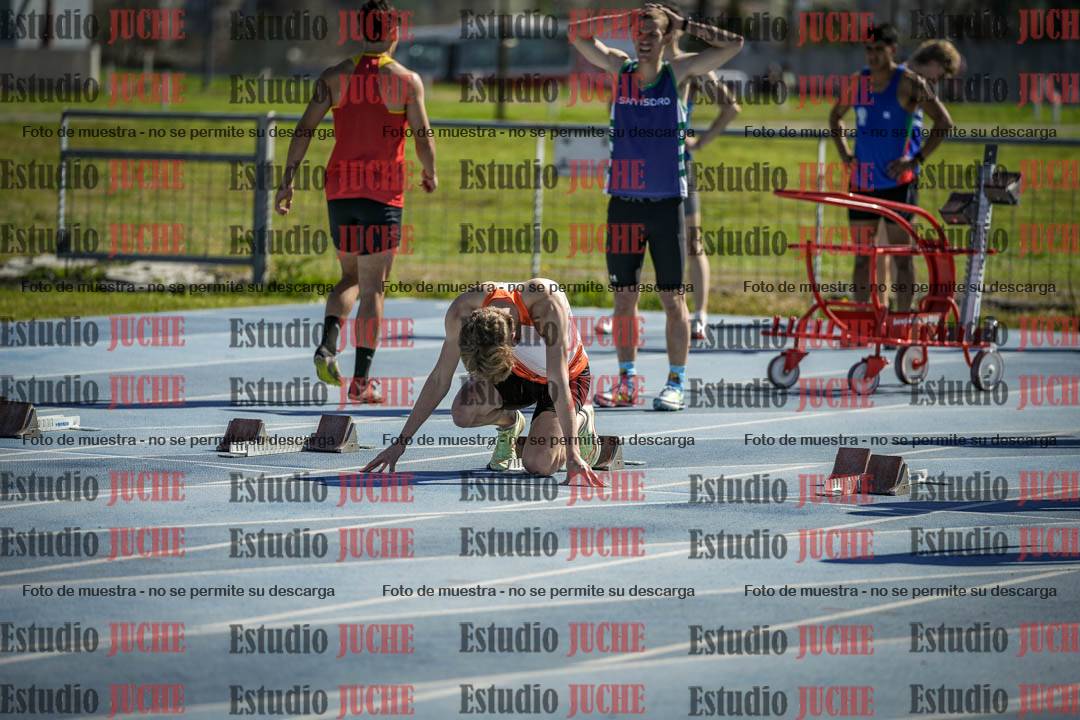 Fotos de los 100 m llanos de varones