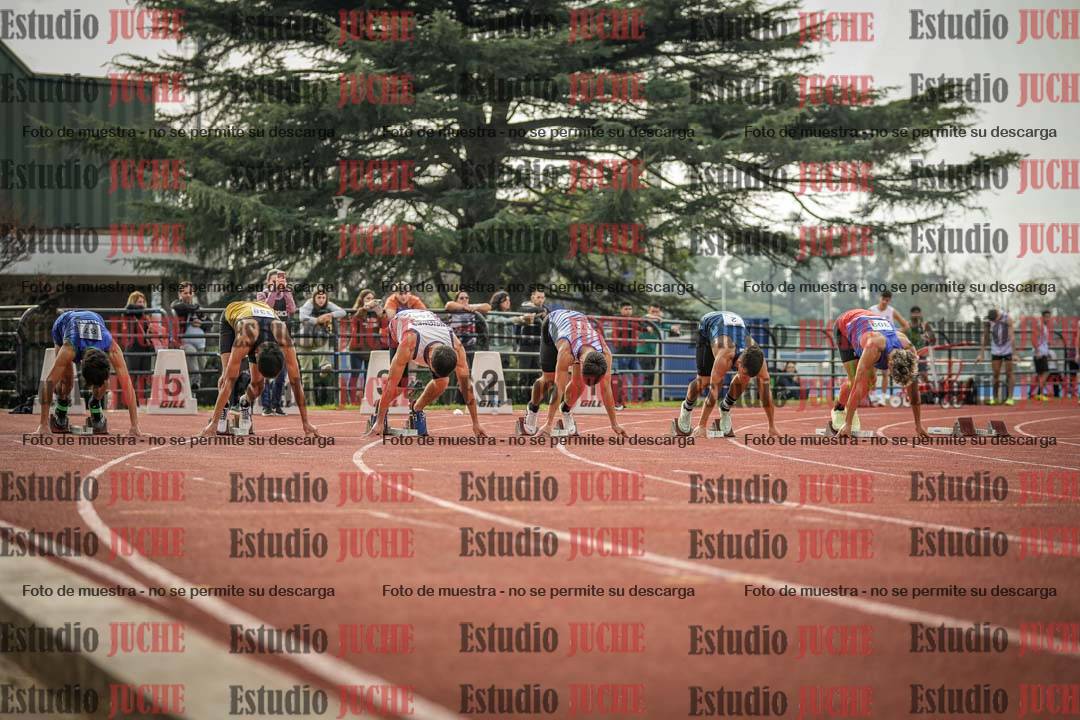 Fotos de los 100 m llanos de varones