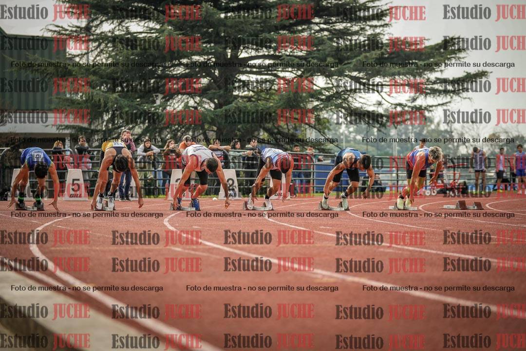 Fotos de los 100 m llanos de varones