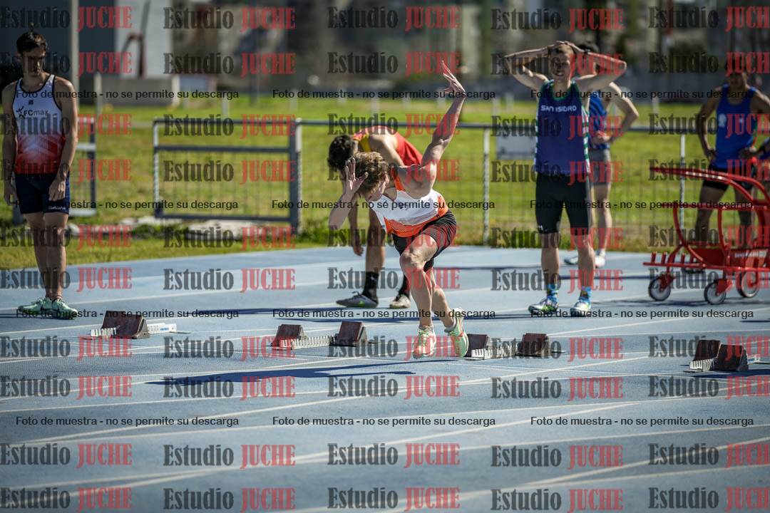 Fotos de los 100 m llanos de varones
