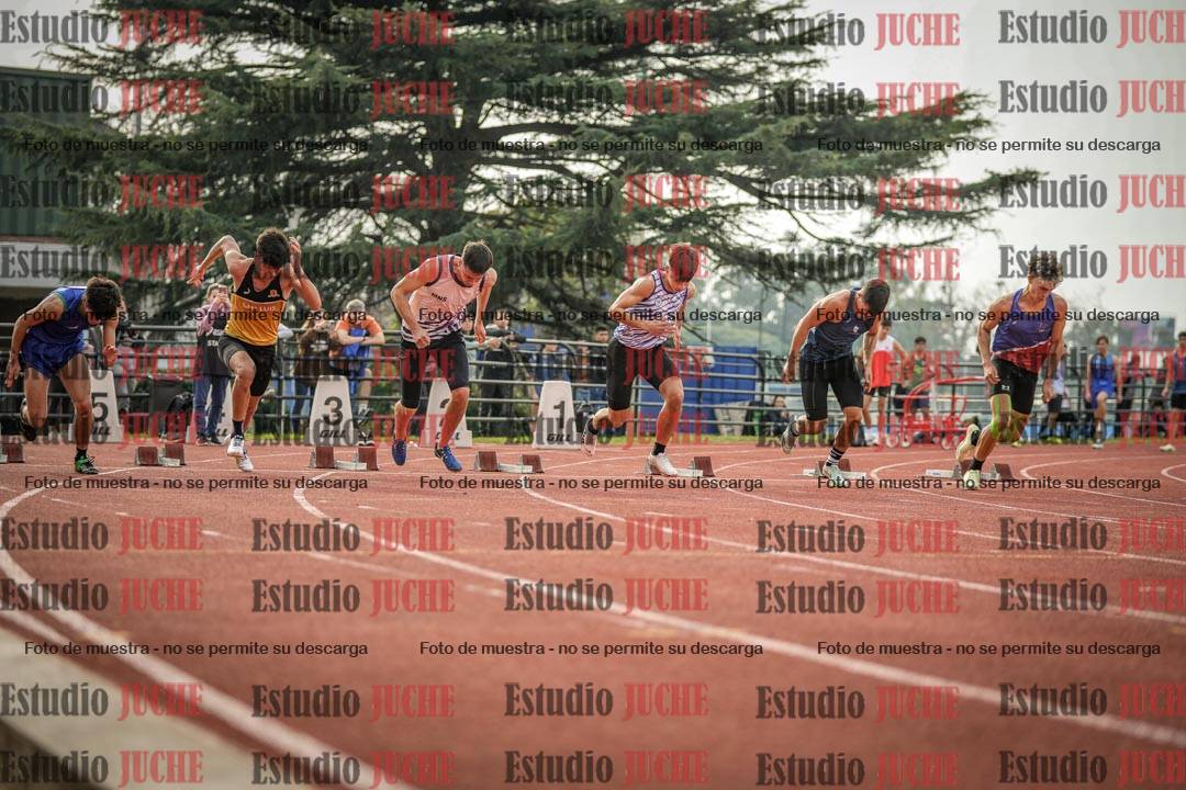 Fotos de los 100 m llanos de varones