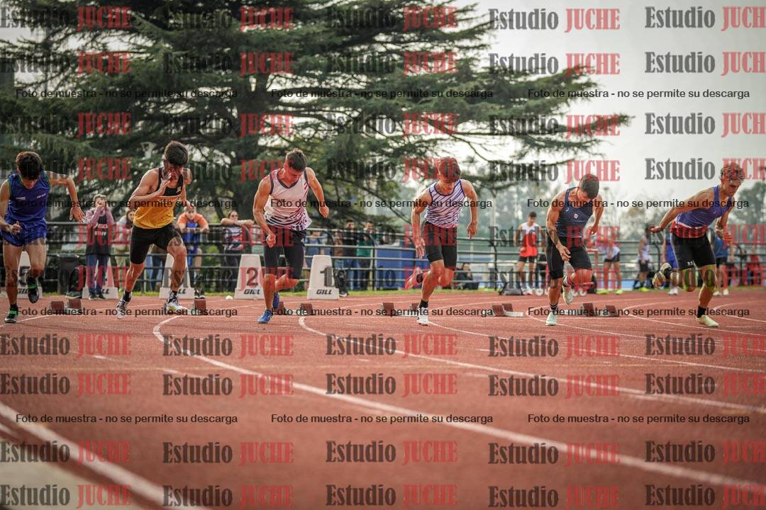 Fotos de los 100 m llanos de varones