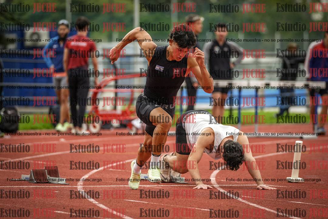 Fotos de los 100 m llanos de varones