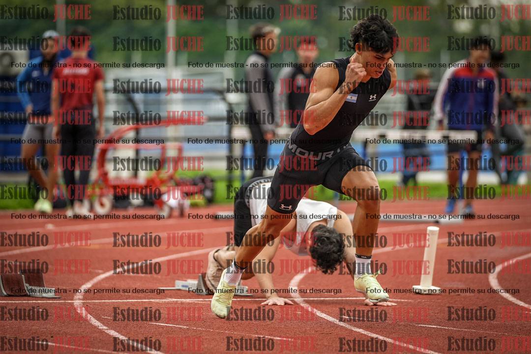 Fotos de los 100 m llanos de varones