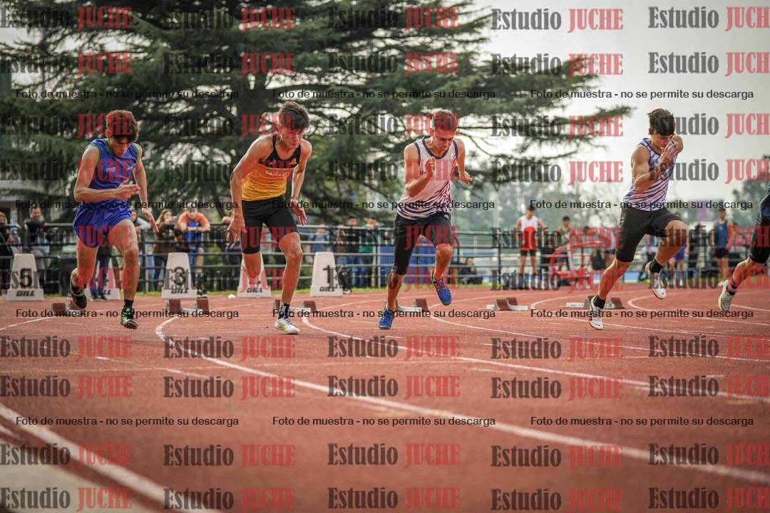 Fotos de los 100 m llanos de varones