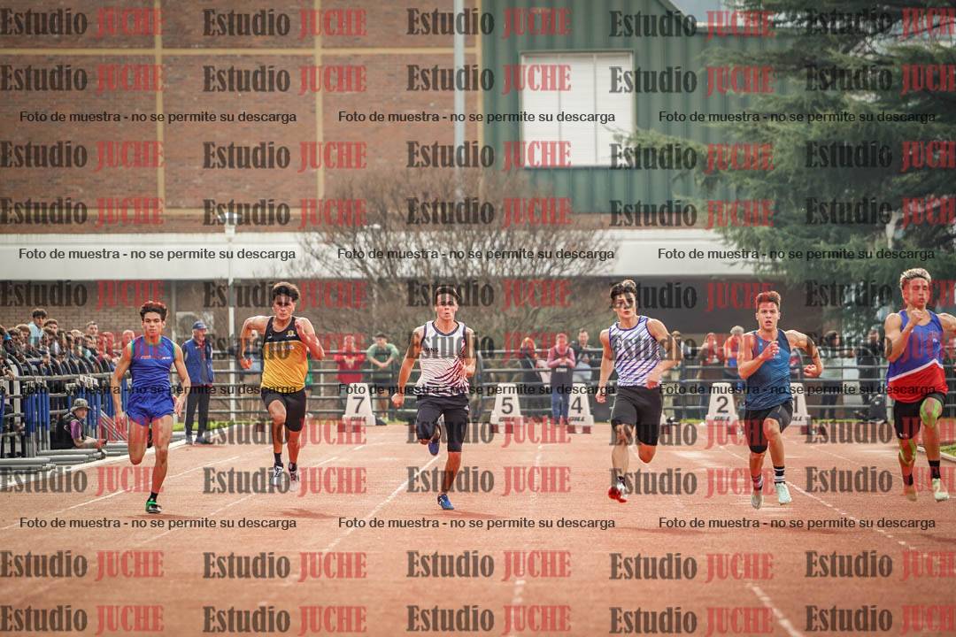 Fotos de los 100 m llanos de varones