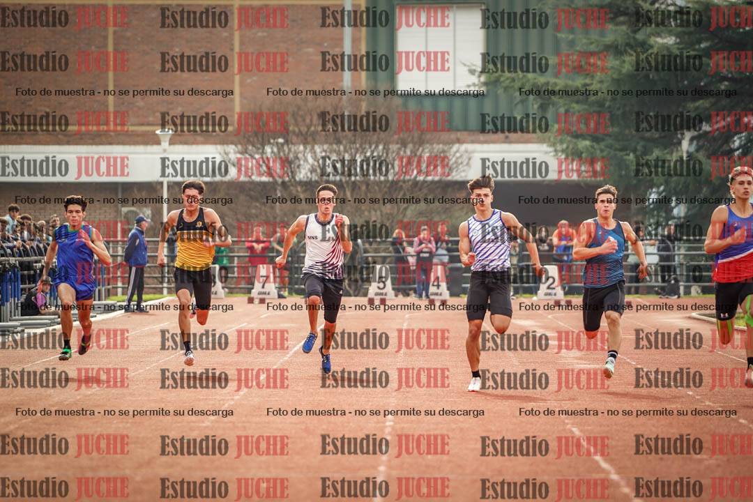 Fotos de los 100 m llanos de varones