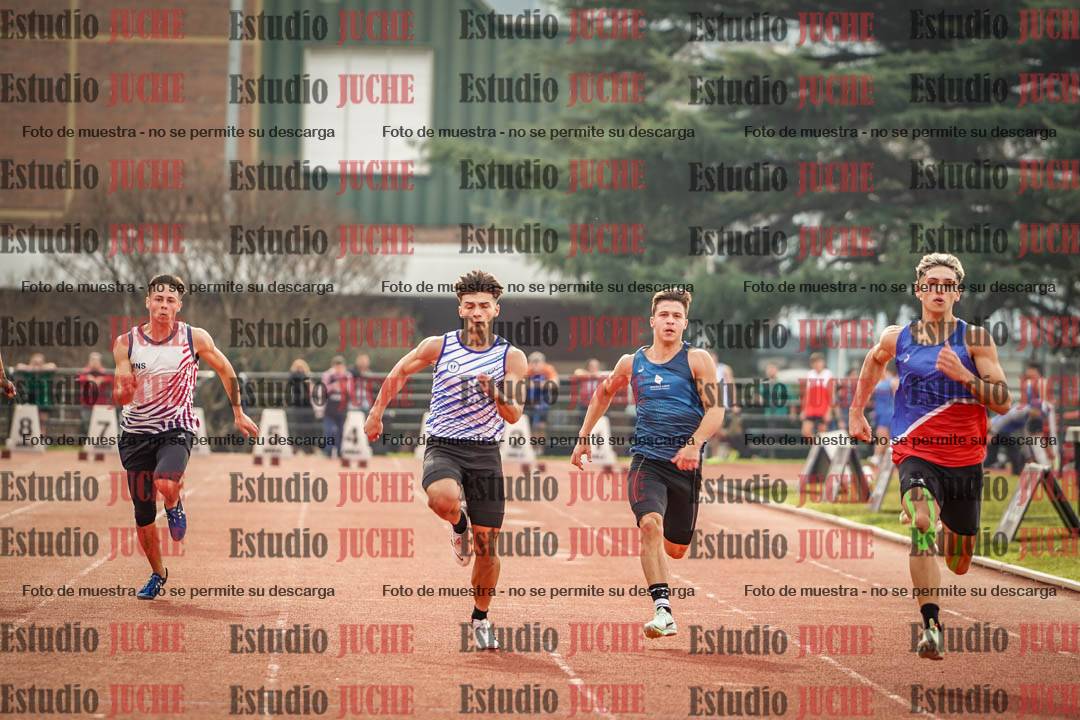 Fotos de los 100 m llanos de varones