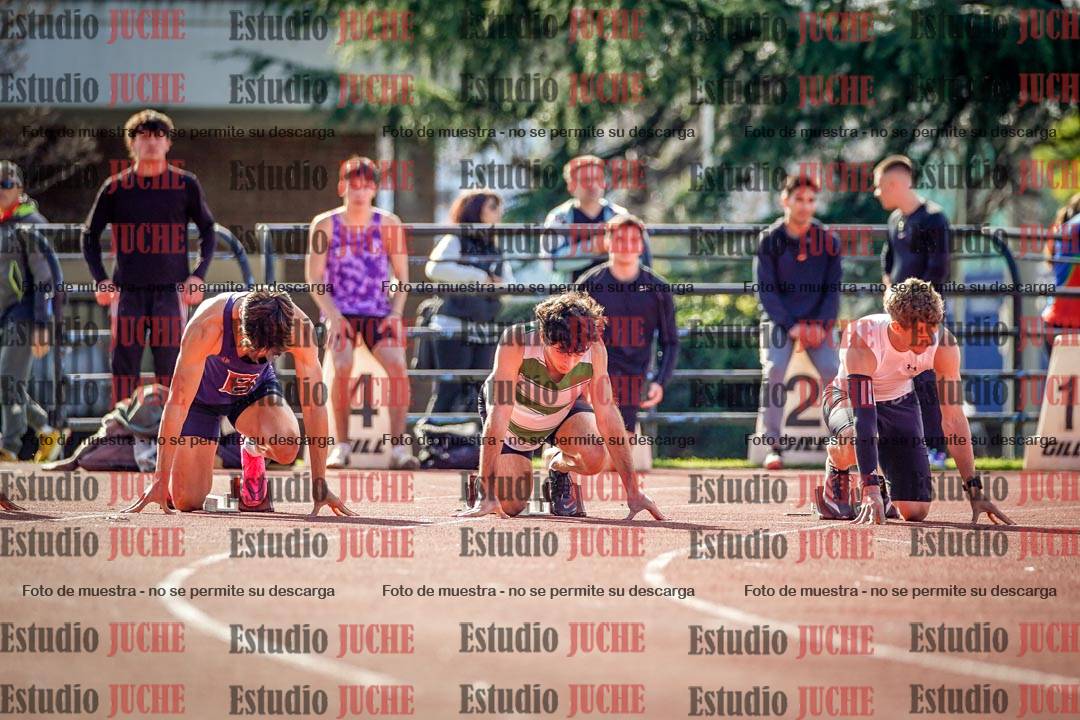 Fotos de los 100 m llanos de varones