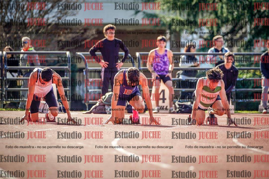 Fotos de los 100 m llanos de varones