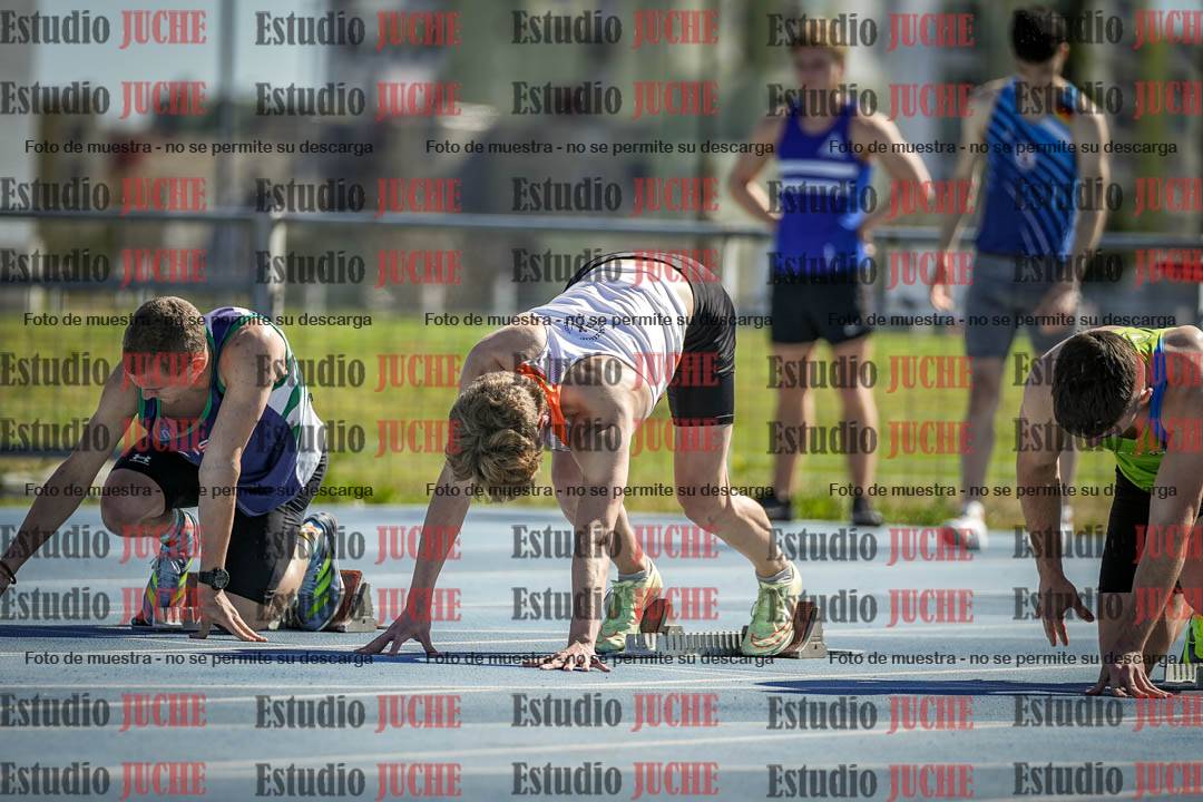Fotos de los 100 m llanos de varones