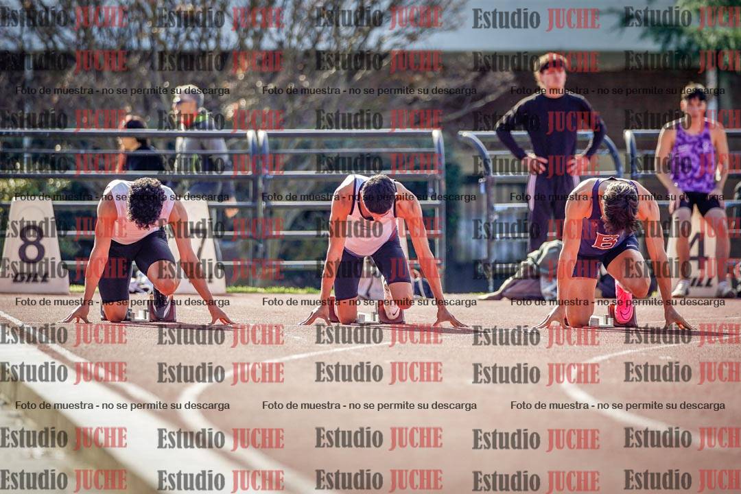 Fotos de los 100 m llanos de varones