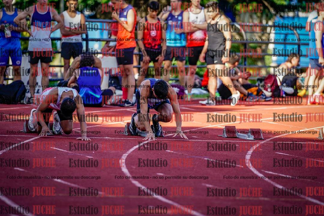 Fotos de los 100 m llanos de varones