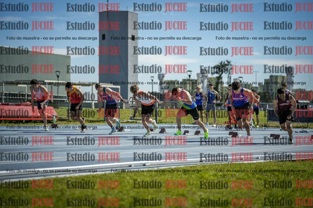 Fotos de los 100 m llanos de varones