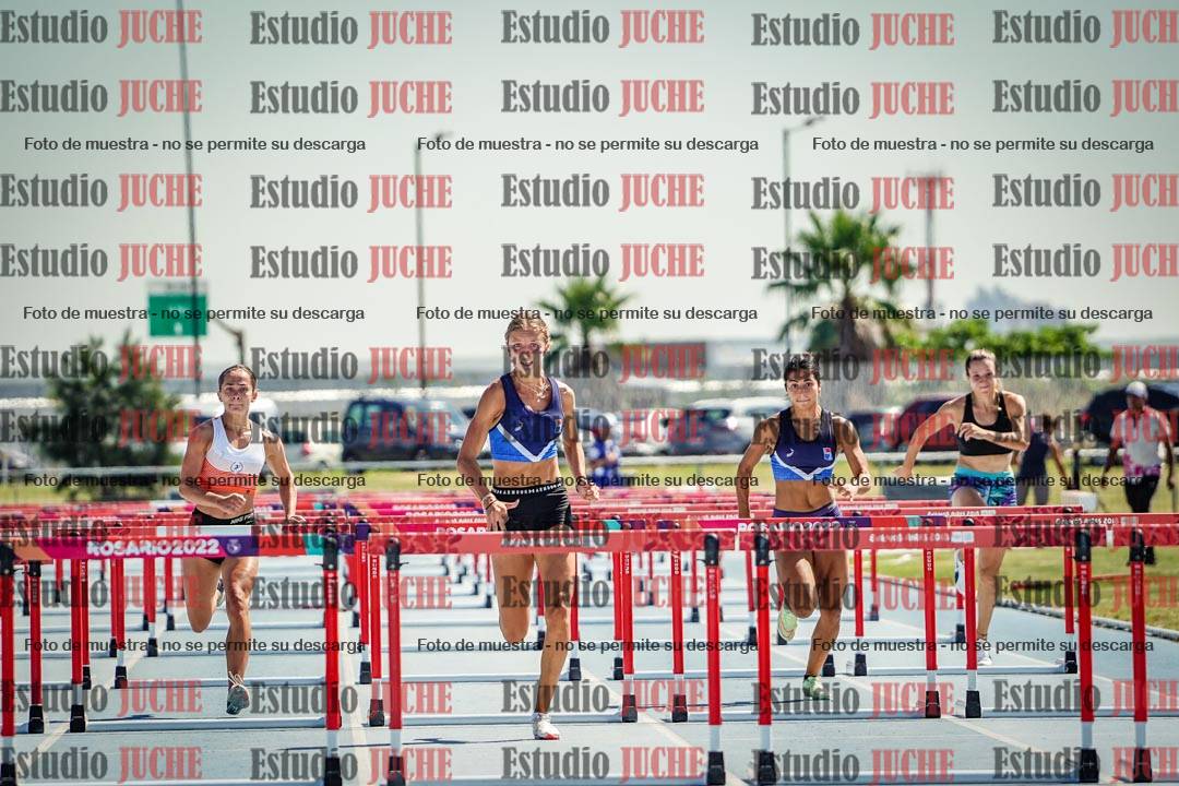 Fotos de los 100 m con vallas de mujeres - serie 1
