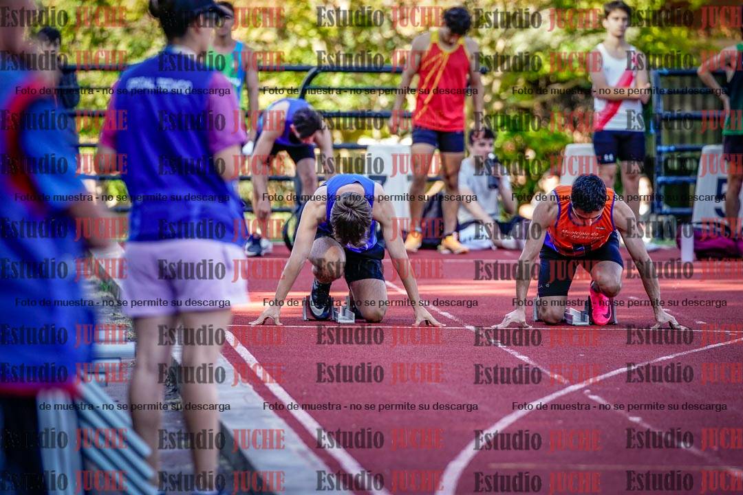 Fotos de los 100 m llanos de varones