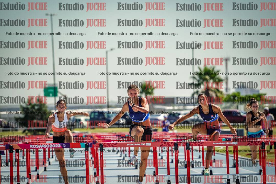 Fotos de los 100 m con vallas de mujeres - serie 1