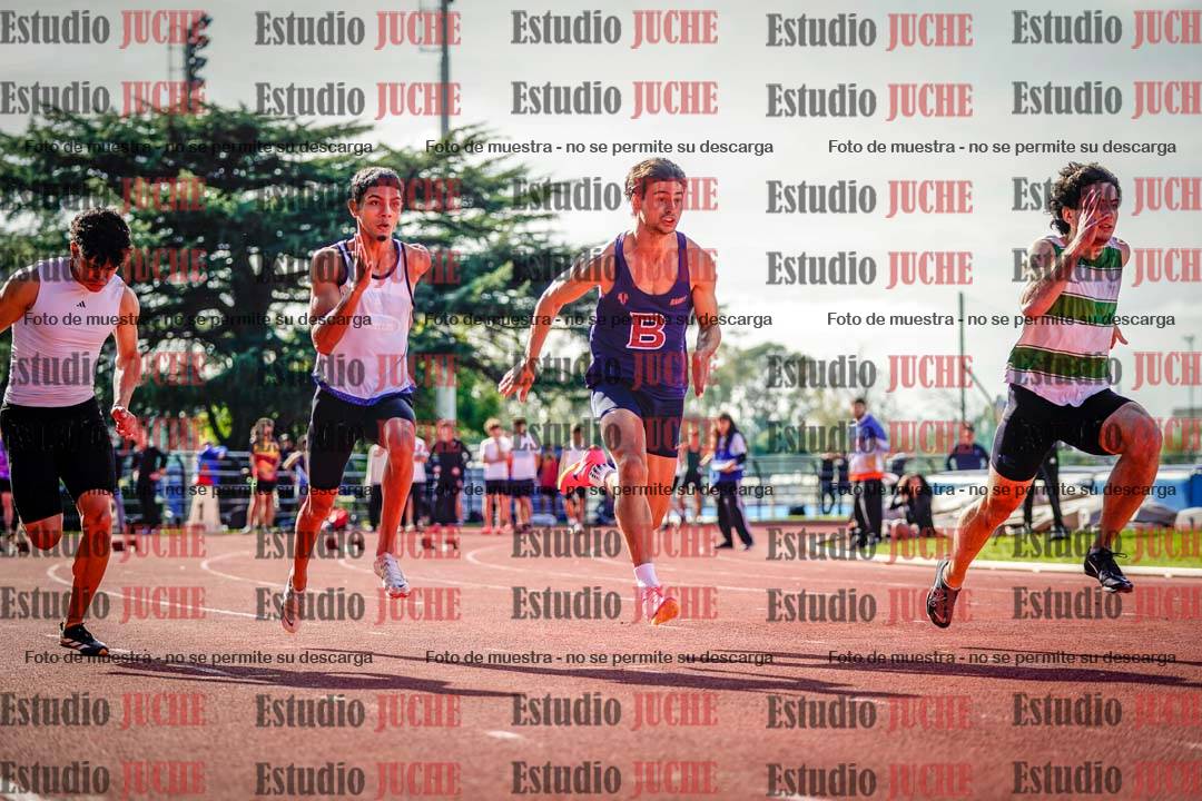 Fotos de los 100 m llanos de varones