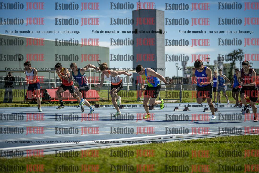 Fotos de los 100 m llanos de varones