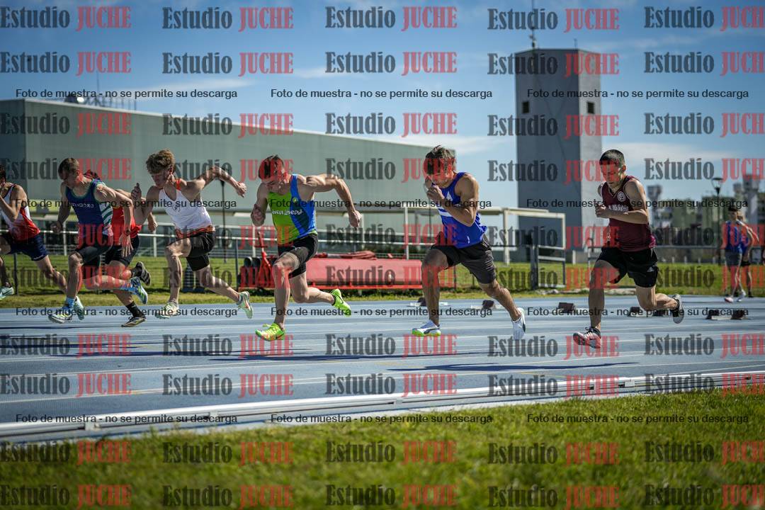 Fotos de los 100 m llanos de varones