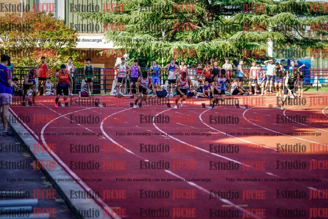 Fotos de los 100 m llanos de varones