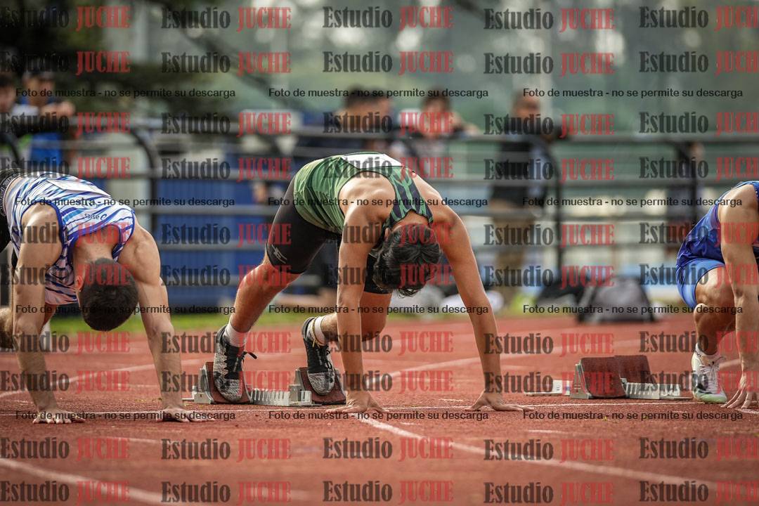 Fotos de los 100 m llanos de varones