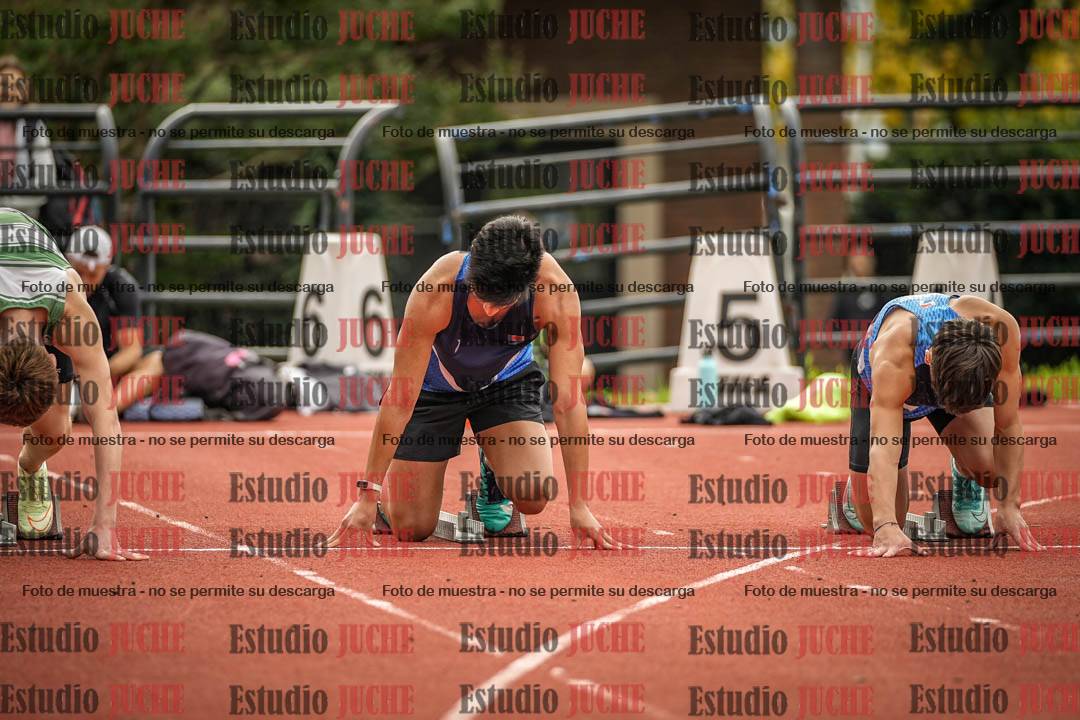 Fotos de los 100 m llanos de varones