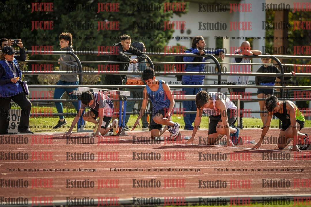 Fotos de los 100 m llanos de varones