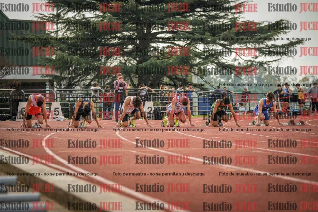 Fotos de los 100 m llanos de varones