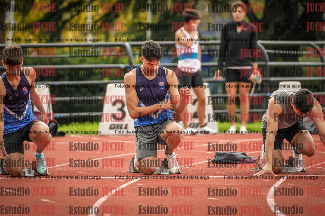 Fotos de los 100 m llanos de varones