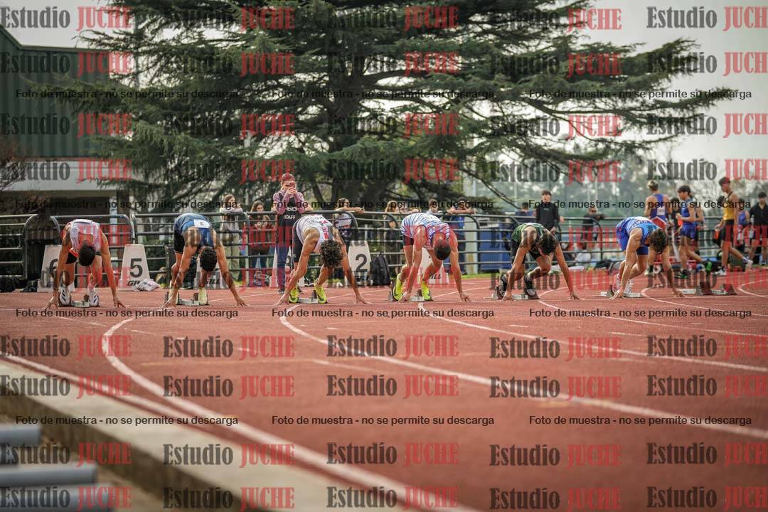 Fotos de los 100 m llanos de varones