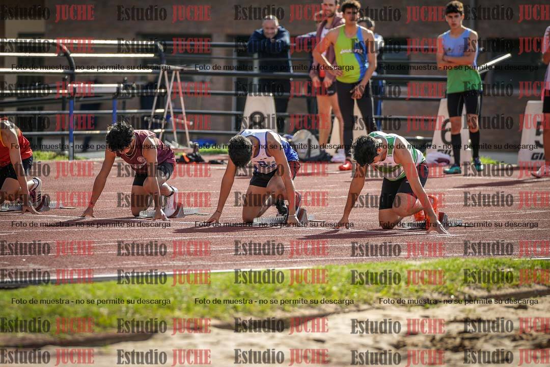 Fotos de los 100 m llanos de varones