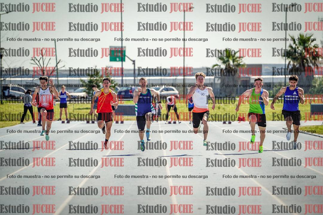 Fotos de los 100 m llanos de varones